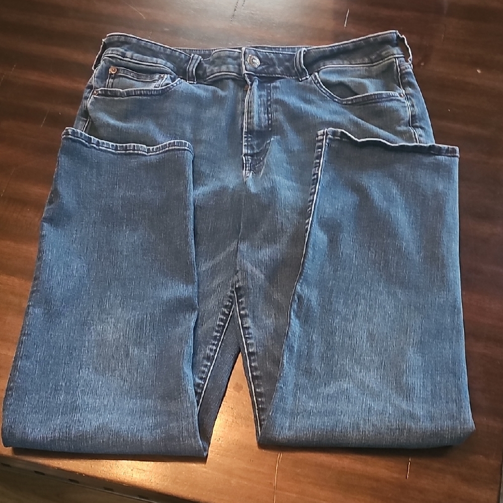 Express Blue Straight Jeans Classic Denim